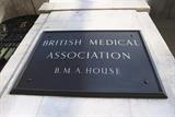 Sign outside BMA House in London