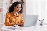 Woman using a laptop